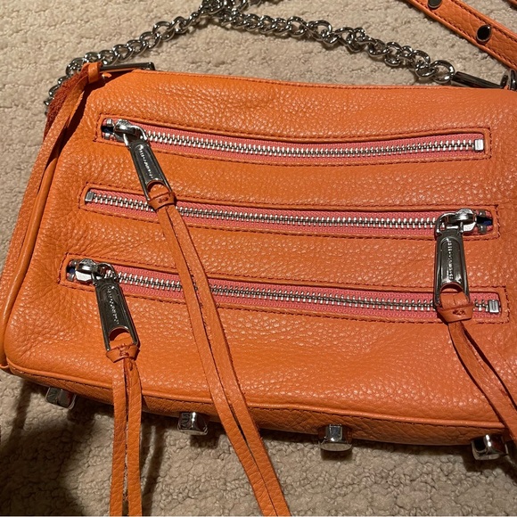 Rebecca Minkoff Mini 5 Zip Cross-body Bag, Orange - Picture 8 of 13